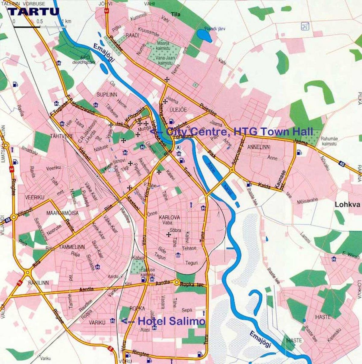карта Тарту Естонија