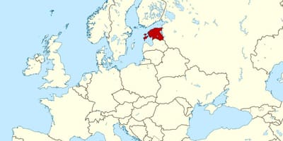 Локација Естоније на мапи света