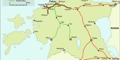 Карта пруга естонски