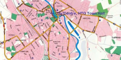 Карта Тарту Естонија