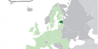 Естонија на мапи Европе