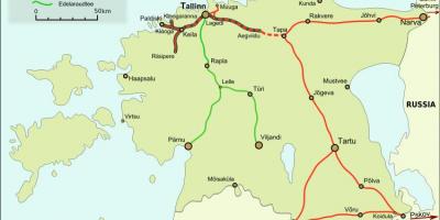 Карта пруга естонски
